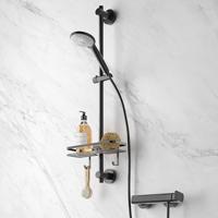 Metaltex Doucherek 29x11x9 cm Mat Zwart - thumbnail