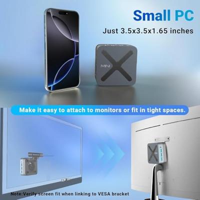 MINIX Z97 PC, Intel Alder Lake N97 (tot 3,60 GHz) 12 GB LPDDR5X 512 GB NVMe SSD Dual LAN Computer, 4K Triply Display/2x HDMI/DP, kleine pc-desktop voor gamers, business, thuiskantoor