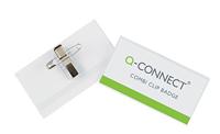Q-Connect badge met combiklem 75 x 40 mm, doos van 50 stuks - thumbnail