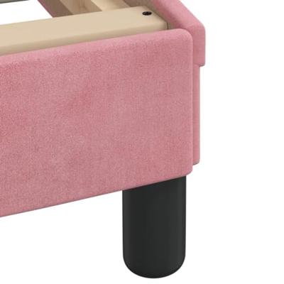 Bedframe zonder matras "Hanko" fluweel roze 80x200 cm