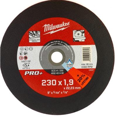 Milwaukee Dunne metaaldoorslijpschijven PRO+ SCS 41/230 x 1,9 x 22 mm - 4932451490