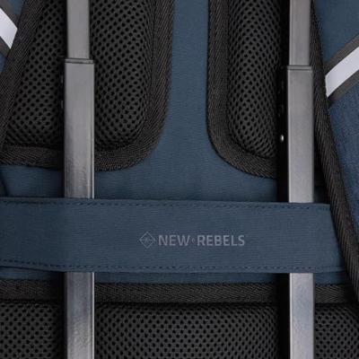 New Rebels - Otis - Stanford Rugtas 20L - Duotone - duurzaam waterafstotend polyester - 15.6" laptop - Navy