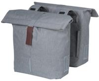 Basil city dubbele fietstas grijs, waterafstotend, geschikt voor e-bikes, reflecterend, 28-32l - thumbnail