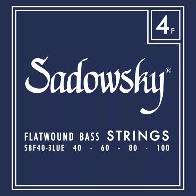 Sadowsky Blue Label SBF 40 Stainless Steel Flatwound 40-100 snarenset voor elektrische basgitaar Sadowsky Blue Label SBF 40 Stainless Steel Flatwound 40-100 snarenset voor elektrische basgitaar
