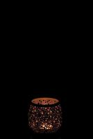 J-Line theelichthouder Geperforeerd - metaal - wit - thumbnail