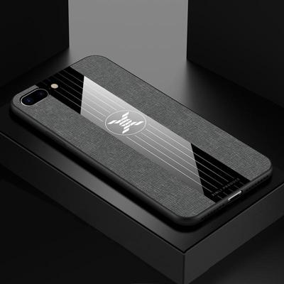 Voor iPhone 8 & 7 XINLI stiksels doek Textue schokbestendig TPU beschermhoes (grijs)