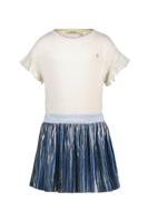 Like Flo zomer jurk meisjes - off wit - slub, jersey, glitter, mesh - Maud - thumbnail
