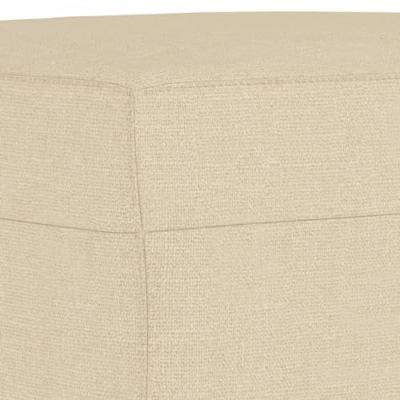 3-delige Loungeset met kussens stof crèmekleurig