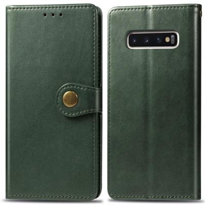 Retro effen kleur lederen gesp mobiele telefoon bescherming lederen draagtas met foto frame & kaartsleuf & portemonnee & beugel functie voor Galaxy S1