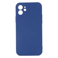 Shop4 - iPhone 12 mini Hoesje - Back Case Mat Donker Blauw - thumbnail