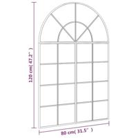 VidaXL Wandspiegel boog 80x120 cm ijzer zwart - thumbnail