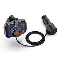 SAVIO Bluetooth Adapter Car Cigarette Lighter - FM Transmitter for Car Bluetooth - Bluetooth Adapter for Car - Car Radio Bluetooth Adapter - Radio Transmitter Car Bluetooth 5.0 - SD Card - thumbnail