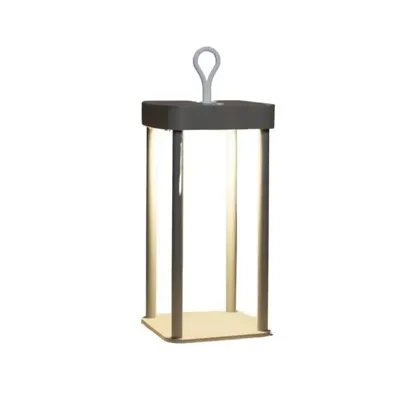 Portable lantaarn 12x12x24 cm olijf Anna's Collection - Annas collection