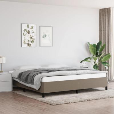 Bedframe zonder matras stof taupe 200x200 cm