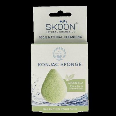 Konjac spons green tea bio 1 Stuks