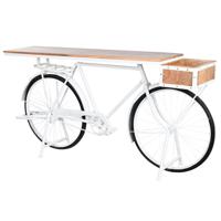 Wandtafel DKD Home Decor Wit Bruin Ijzer Mangohout 195 x 40 x 91 cm - thumbnail