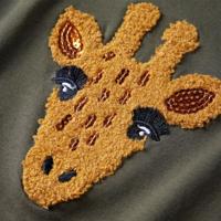 Kindershirt met lange mouwen dierenprint 92 kakikleurig - thumbnail