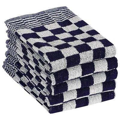 VidaXL 50-delige keukendoekenset katoen blauw en wit