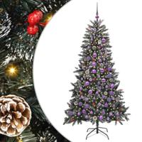 VidaXL Kunstkerstboom met 300 led groen 180 cm pvc en plastic en staal - thumbnail