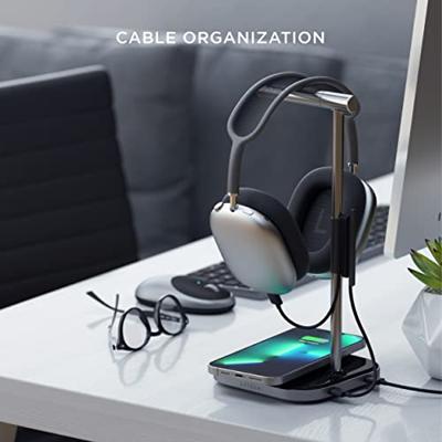 Satechi 2-in-1 Headphones stand/wireless charger - Space Gray Satechi 2-in-1 Headphones stand/wireless charger - Space Gray
