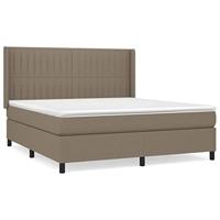 Boxspring met matras stof taupe 180x200 cm - thumbnail