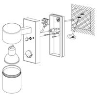 Eglo RVS muurspotRiga 5 met sensor - 99569 - thumbnail