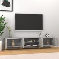 Tv-meubel 180x31,5x40 cm bewerkt hout grijs sonoma eikenkleurig - thumbnail