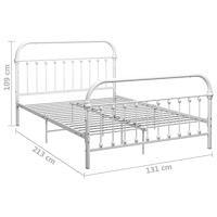 Bedframe metaal wit 120x200 cm afgerond - thumbnail