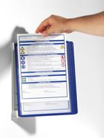 Durable Wandhouder | 5 zichtpanelen | donkerblauw | met profielframef. | 1 stuk - 555107 555107 - thumbnail