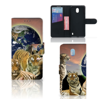 Nokia 1 Plus | Telefoonhoesje | Met pasjeshouder | Roofdieren - thumbnail
