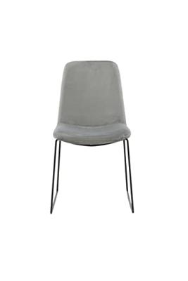 Nohr Eetkamerstoel 'Kandise' Velvet, kleur Grijs Nohr Eetkamerstoel 'Kandise' Velvet, kleur Grijs