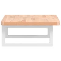 Badkamer wandschap staal en massief beukenhout - thumbnail