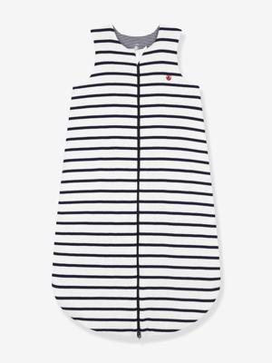 Katoenen slaapzak met strepen blauw, gestreept