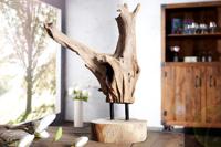 Massief teakhouten ornament FLAME 30-40cm drijfhout decoratie - 35487 - thumbnail