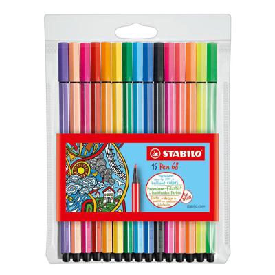 Set Viltstiften Stabilo Pen 68 Standard + Neon 15 Onderdelen Multicolour