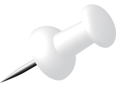 Alco AL-662-10 Pushpins Doosje A 40 Stuks Wit