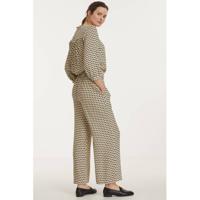 Smashed Lemon high waist loose fit broek met all over print zand - thumbnail