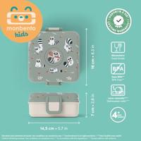 Brooddoos voor kinderen - MONBENTO - Inclusief bestek - BPA-vrij - Snacky Raccoon - thumbnail