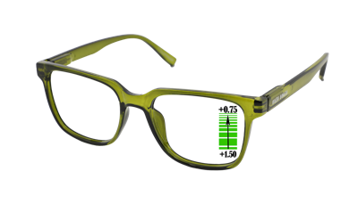 Leesbril Vista Bonita Cubo Multifocaal-Army Green-+0.75-+1.50