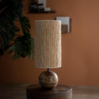 By-Boo Tafellamp 'Gadja' Hout en Jute, 55cm