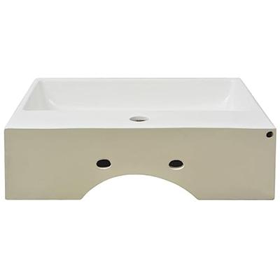 VidaXL Wastafel met kraangat wit 51,5x38,5x15 cm keramiek
