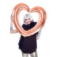 Folieballon Hartvormige Fotolijst Rosé Goud - thumbnail