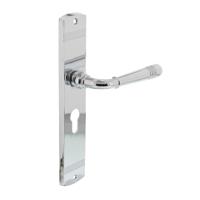 Intersteel Deurklink Helena op schild profielcilindergat 55mm chroom - thumbnail