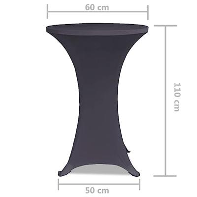 VidaXL Stoelhoes stretch 2st 60 cm antraciet