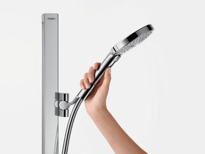 Hansgrohe Raindance Select S doucheset 120 3jet EcoSmart 9 l/min met Unica' E glijstang 90 cm, chroom Hansgrohe Raindance Select S doucheset 120 3jet EcoSmart 9 l/min met Unica' E glijstang 90 cm, chroom