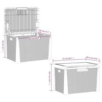 Tuinbox met zitkussen 125 L polypropeen bruin - thumbnail