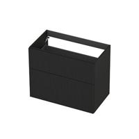 INK - Onderkast 2L A-sym Gelakt Gefr. Front - 800x450x650 Mm - Mat Zwart - thumbnail