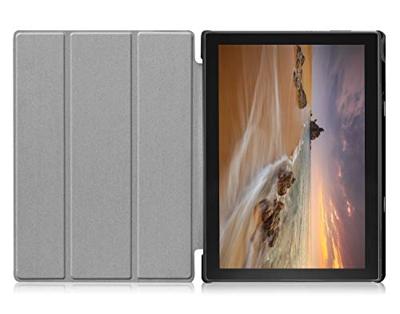 3-Vouw sleepcover hoes - Lenovo Tab E10 - Grijs - thumbnail