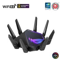 ASUS ROG Rapture GT-AXE16000 Quad-band WiFi 6E Extendable Gaming Router, 6GHz Band, 2.5G Port, Triple-level Game Acceleration, levenslange gratis netwerkbeveiliging, 4G / 5G Router vervanger - thumbnail