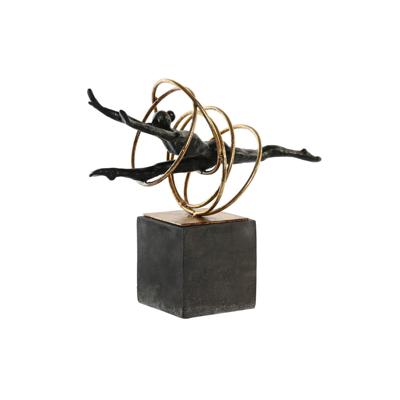 Decoratieve figuren DKD Home Decor Zwart Gouden Metaal Hars Modern (36 x 14 x 29,5 cm) Decoratieve figuren DKD Home Decor Zwart Gouden Metaal Hars Modern (36 x 14 x 29,5 cm)